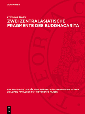 cover image of Zwei Zentralasiatische Fragmente des Buddhacarita
